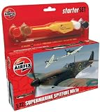 Airfix A50077 1:72 Scale Supermarine Spitfire Mk1A Military Air Power Gift Set inc Paints Glue and Brushes