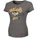 MLB Majestic Oakland Athletics Ladies Rookie Sensation T-Shirt - Gray