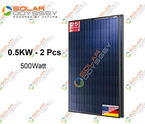 AXITEC 250 Watt 24 Volt Polycrystalline Solar Panel, Black Edition, 2-Pack