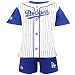 Baby : Majestic L.A. Dodgers Royal Blue Toddler Pinstripe 2-Piece Uniform Short Set