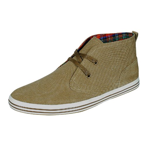 Arider AR3081 Men High-Top Casual Shoes - Khaki, Size 7