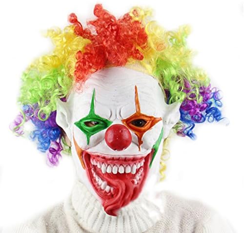 Kimi Store Terror Big mouth Clown Latex Rubber Mask Halloween Party Masquerade Prop