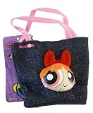 Cartoon Network Powerpuff Girls Denim Novelty Bag Handbag Purse - Pink Blossom