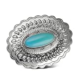 Sterling Silver Turquoise Concha Belt Ornament