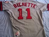 Dante Bichette autographed 1988 California Angels rookie season game worn Rawlings jersey