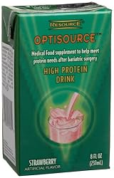 Optisource? High Protein Drink, Strawberry,  8-Ounce Boxes (Pack of 27)