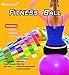 Fitness Ball: Yellow, 22in/55cm Diameter, Includes 1 Ball +1 Pump + 1 Page Instruction Chart. No instructional DVD. (Exercise Gym Swiss Stability Ball)