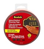 3M 411-Long Scotch Exterior Mounting Tape, 1-Inch x 450-Inch, 1-Pack