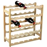 Loywe Wooden Wine Rack Wine Shelf for 30 bottles LW73