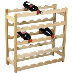 Loywe Wooden Wine Rack Wine Shelf for 30 bottles LW73