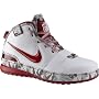 Toddler's Nike Zoom LeBron VI (LeBron James - OSU) (White-University/Red-Metallic/Silver)