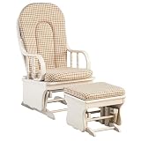First Choice Glider with Ottoman - White