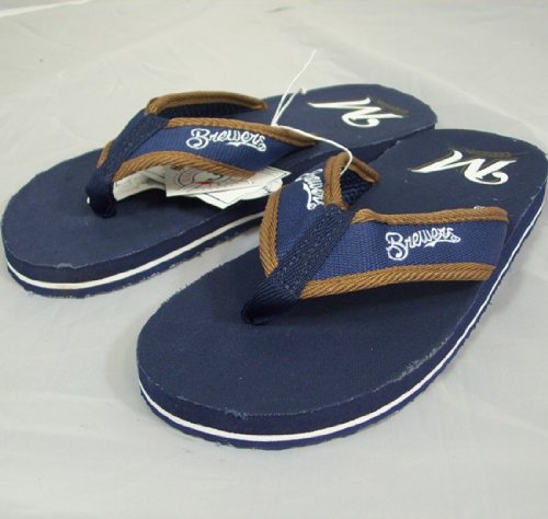 Milwaukee Brewers MLB Contoured Flip Flop Sandals