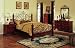 5 pc metal and wood queen size bedroom set with scrolled metal HB and FB