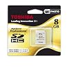 Toshiba 8 GB SDHC High Speed PROFESSIONAL CLASS 10, Secure Digital High Capacity Speicherkarte inkl. Case