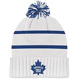 NHL Men's Team Classics Cuffed Knit Hat With Pom (Toronto Maple Leafs, One Size Fits All)