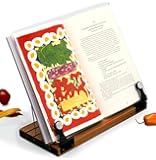 Deluxe Cookbook Holder with Wooden Base