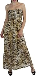 Summer Animal Print Polyester/Spandex Maxi Dress 