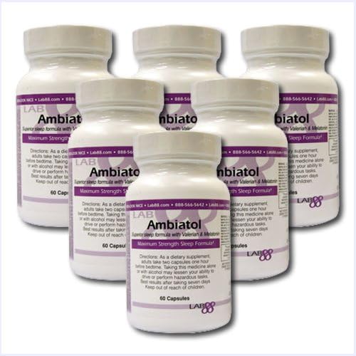 Ambiatol VALUE BUY!- Get 6 Months of Sleep for Only .71/ day- Don't You Deserve a Restfiul Nights Sleep? - Made in the USA