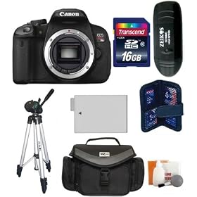 Canon EOS Rebel T4i Digital Camera Body + 16 GB Tripod Kit - Includes: Canon EOS Rebel T4i Digital Camera (Body and Accessories) + Large Vidpro Camera and Lens Case (Black) + Zeikos LP-E8 Spare Battery + Transcend 16 GB Class 10 Memory Card + Zeikos ZE-SDR-5 Card Reader + Memory Card Case + Digital 