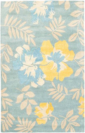 Safavieh Soho Collection SOH838B Handmade Blue New Zealand Wool Area Rug, 3.6-Inch by 5.6-Inch