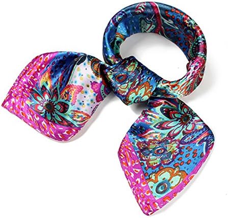 DGFA INC 2016 NEW 23.4" Designer Small Square Women's Hair Silk Like Scarf 23.4 x 23.4