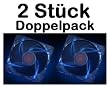 Xilence - 120mm Geh�use L�fter - Transparent mit Blauen LED - Doppelpack 2 St�ck Geh�usel�fter