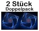 Xilence - 80mm Gehäuse Lüfter - Transparent mit Blauen LED - Doppelpack 2 Stück Gehäuselüfter - Xilence Pro FAN Hydrolager Lüfter