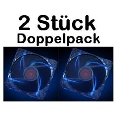 Xilence - 120mm Geh�use L�fter - Transparent mit Blauen LED - Doppelpack 2 St�ck Geh�usel�fter