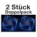 Xilence - 120mm Geh�use L�fter - Transparent mit Blauen LED - Doppelpack 2 St�ck Geh�usel�fter