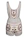 Choies Women's White Tribe Print Drawstring Waist Boho Romper Jumpsuit