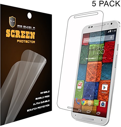 [5-PACK] Mr Shield For Motorola Moto X (2nd Generation) Premium Clear Screen Protector with Lifetime Replacement Warranty
