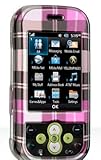 Snap On Hard Phone LG Neon GT 365 AT&T Pink Plaid Protector Case