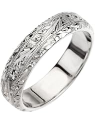 14K Yellow Gold - 6 mm Hand-Engraved Band