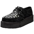 Pleaser Men's Creeper-400  Creeper,Black Suede/Cheetah Fur,7 M US