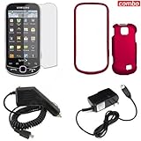 Samsung Intercept Moment 2 M910 Combo Rubber Feel Rose Pink Protective Case ....