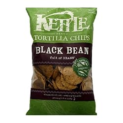 Kettle Tortilla Chips, Black Bean, 8-Ounce Bags (Pack of 12)