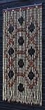 Brown & Natural Wooden & Bamboo Beaded / Bead Door Curtain #76
