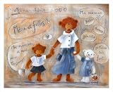 Mere et Filles (Mother and Girls) by Joelle Wolff poster print,10 in. x 8 in.