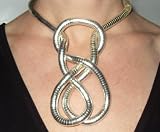 36 inches Long 6mm thick Flexible Bendable Snake Jewelry Necklace Bracelet Scarf Holder Bendy Chain Twistable Shape Design Silver Color