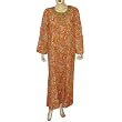 Womens Caftans Long Sleeve Evening Gown Size L (kftn841)