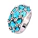 Psiroy Women's 925 Sterling Silver 7.75cttw Green Topaz Filled Ring