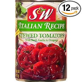 S&W Italian Stewed Tomatoes, 14.5-Ounce (Pack of 12)