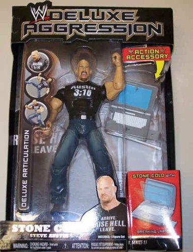51uLpv2ZRYL WWE Wrestling DELUXE Aggression Series 13 Action Figure Stone Cold Steve Austin [Breakaway Laptop]