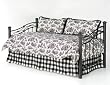 4pc Southern Textiles Jolie Black & Cream Toile Daybed Comforter Cover Bedding Set