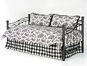 4pc Southern Textiles Jolie Black & Cream Toile Daybed Comforter Cover Bedding Set