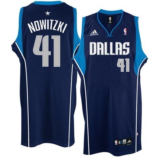 Dirk Nowitzki Youth Jersey: adidas Navy Replica #41 Dallas Mavericks Jersey