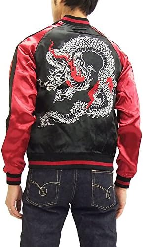 Japanesque Japanese Souvenir Jacket 3RSJ-024 Dragon Men's Sukajan (Small)
