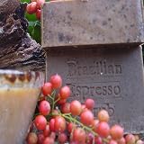 Brazilian Espresso Scrub Soap with Cocoa Butter and Hazelnut Citrus Essential Oils 6 Oz