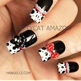 RED RIBBON FASHION 3D NAIL ART 24 nails Sold By FATTYCAT